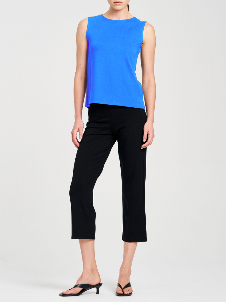 Mela Purdie Sleeveless Singlet Top Palazzo Shell in Miami Blue 284 Mela Purdie Stockist Online Australia Signature of Double Bay Tops Dresses Elegant Clothing