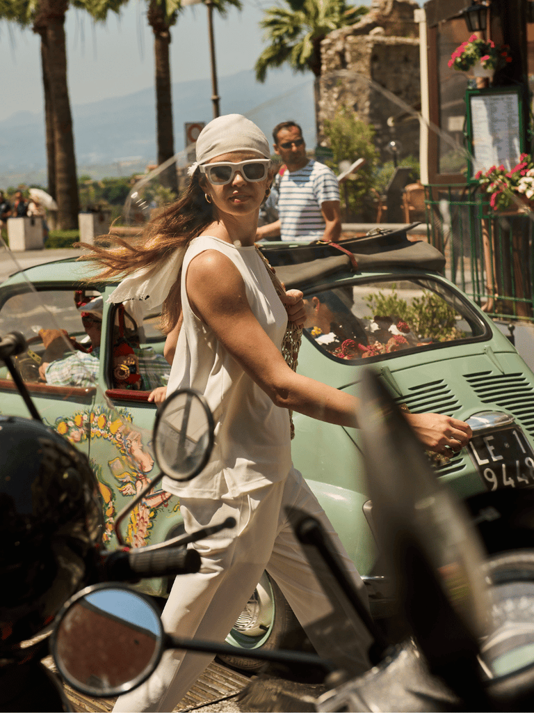 Mela Purdie Sleeveless Singlet Top Palazzo Shell in White 284 Mela Purdie Stockist Online Australia Signature of Double Bay Tops Dresses Elegant Clothing