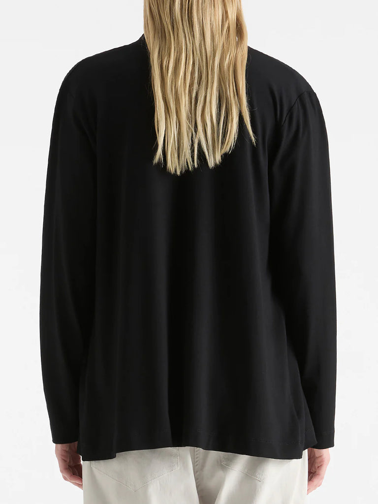Mela Purdie Long Sleeve Pull On Jacket Black 4173 Mela Purdie Stockist Online Australia Signature of Double Bay Tops Dresses Elegant Clothing