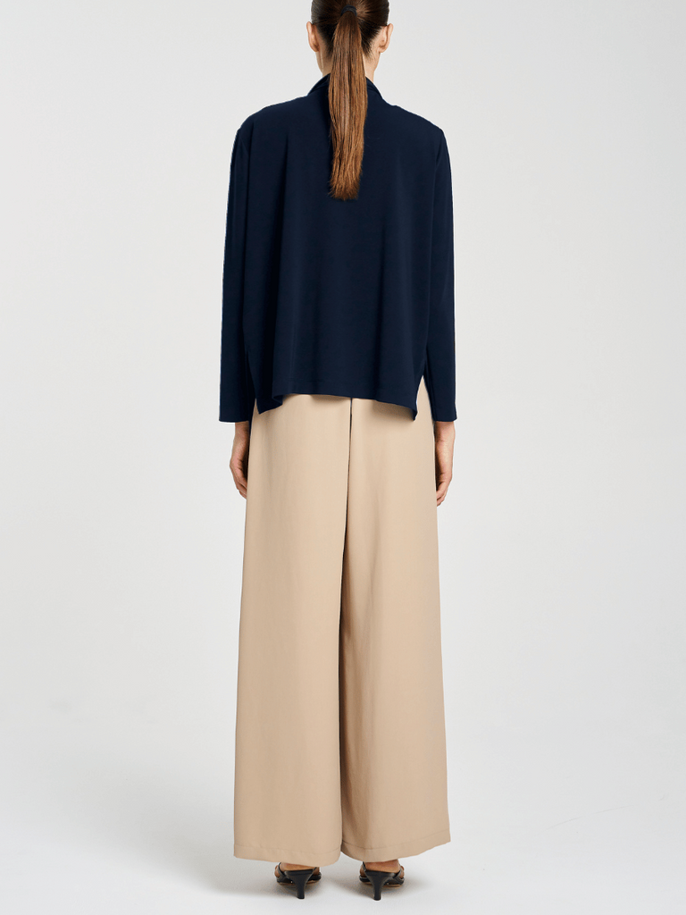 Mela Purdie Powder Knit Club Jacket in True Navy 4219 Mela Purdie Stockist Online Australia Signature of Double Bay Tops Dresses Elegant Clothing