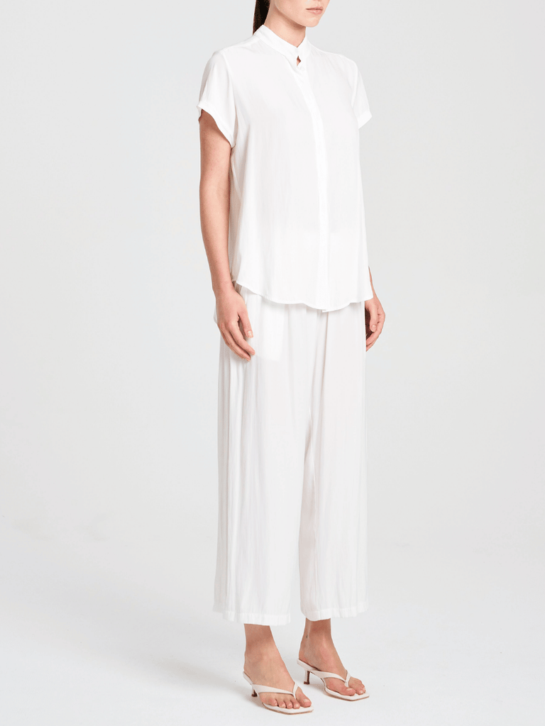 Mela Purdie Wide Leg Pace Pant in White Mache 1740 Mela Purdie Stockist Online Australia Signature of Double Bay Tops Dresses Elegant Clothing