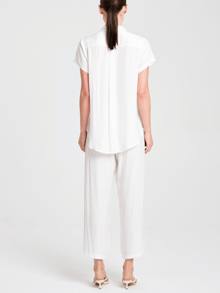 Mela Purdie Wide Leg Pace Pant in White Mache 1740 Mela Purdie Stockist Online Australia Signature of Double Bay Tops Dresses Elegant Clothing