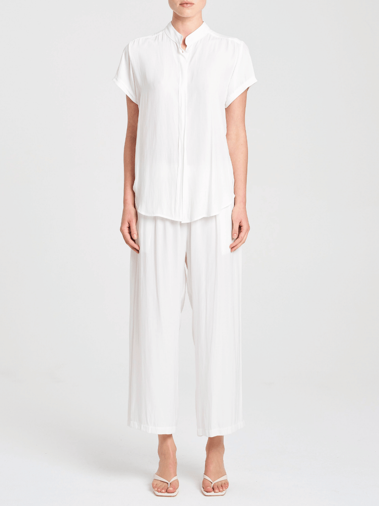 Mela Purdie Wide Leg Pace Pant in White Mache 1740 Mela Purdie Stockist Online Australia Signature of Double Bay Tops Dresses Elegant Clothing