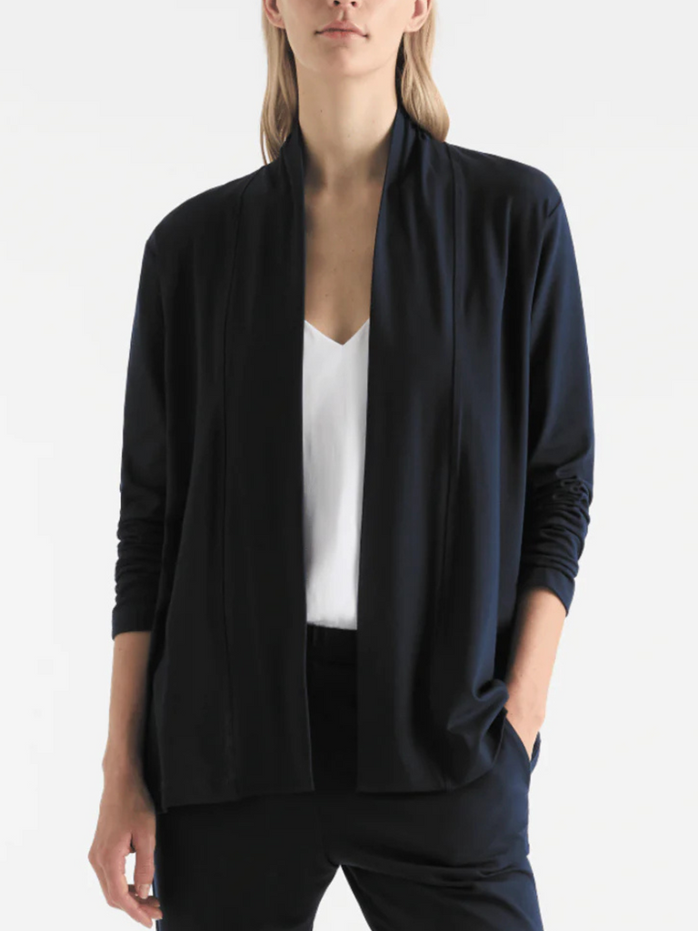Mela Purdie Long Sleeve Pull On Jacket Black 4173 Mela Purdie Stockist Online Australia Signature of Double Bay Tops Dresses Elegant Clothing