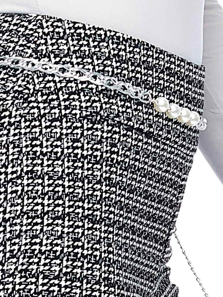 Up! Pants Tummy Control Slim Ankle Pant 28" Sparkle Houndstooth 67562 Up Pants Tummy control stockist online Australia flattering body contouring shaping pants high rise waistband signature of double bay Sydney fashion