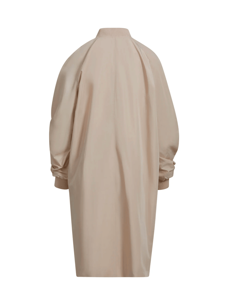 Coster Copenhagen Oversize Zip Front Long Bomber Jacket in cream 6104 Coster Copenhagen Fashion brand official stockist sydney australia sustainable fashion made in denmark office wear womens clothing
