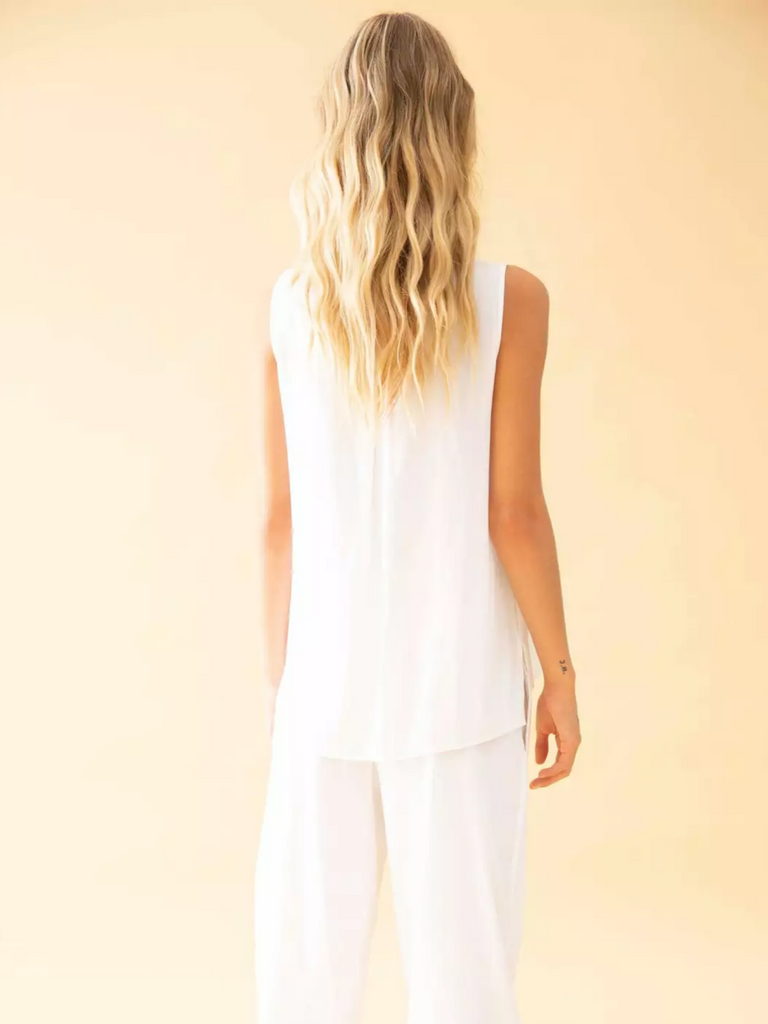 Mela Purdie Stockist Online Australia Audrey Tank in White 2703 Signature of Double Bay Tops Dresses Elegant Clothing