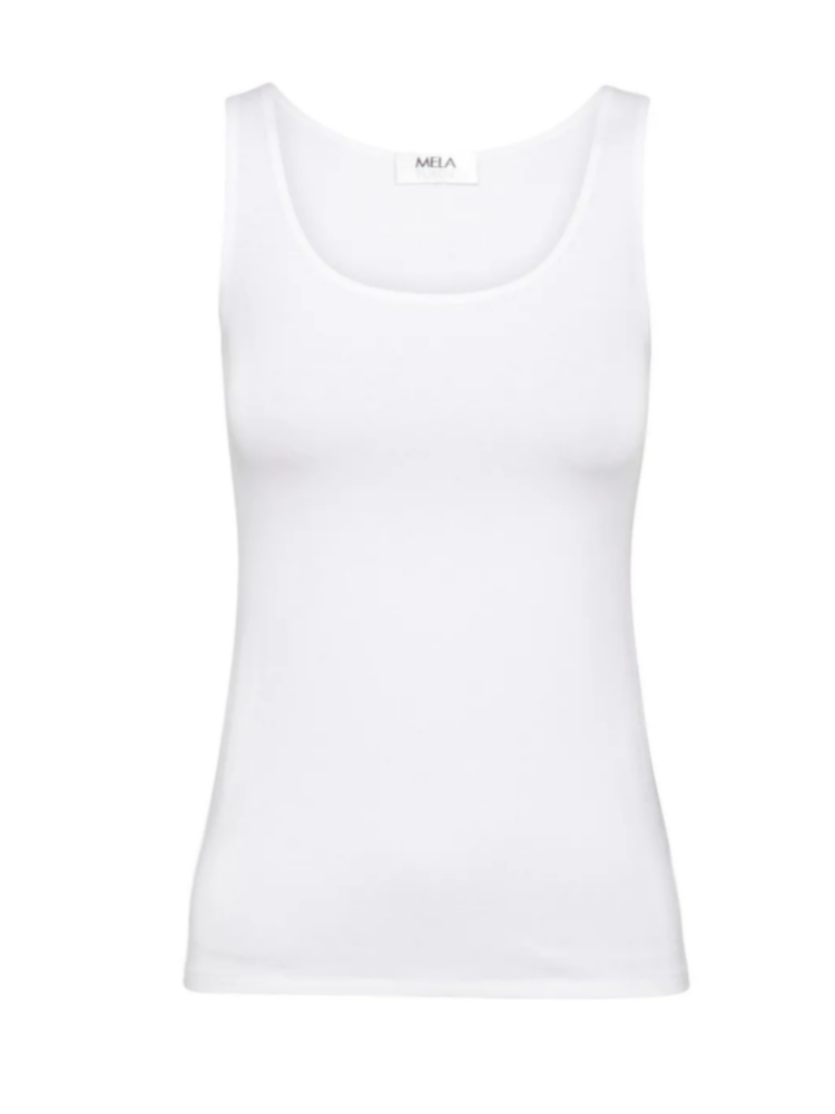 Mela Purdie pill free light jersey singlet white 226 Mela Purdie Stockist Online Australia Signature of Double Bay Tops Dresses Elegant Clothing