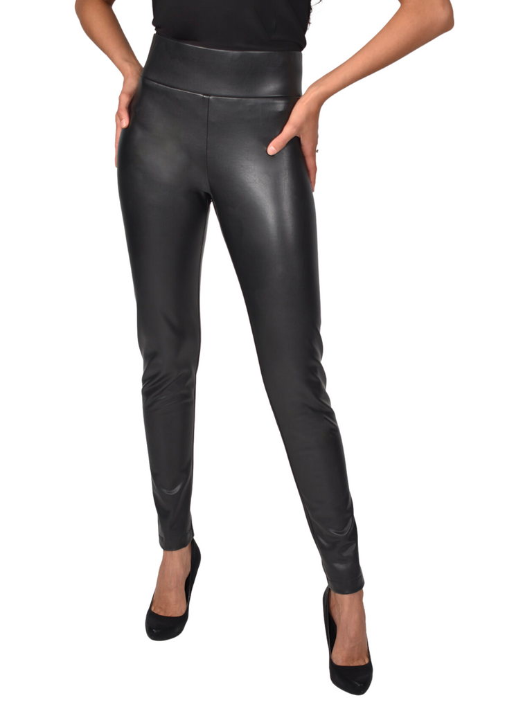 Frank Lyman Vegan Leather High Waisted Stretch Legging in Black 213684 Shop the Frank Lyman Fashion collection at Signature of Double Bay official stockist sydney Australia versatile and stylish pieces for every occasion