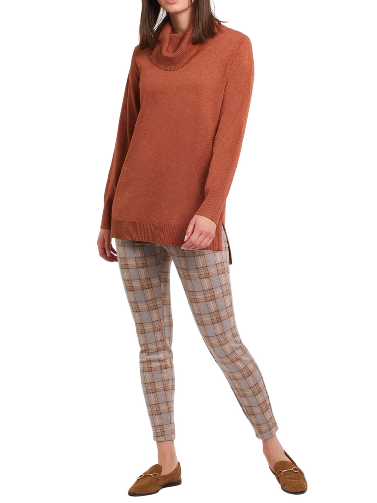 Long Sleeve Cowl Neck Tunic Sweater in Rust 11600 Official Tribal Fashion Canada Stockist Sydney Australia Online Buy Signature of Double Bay