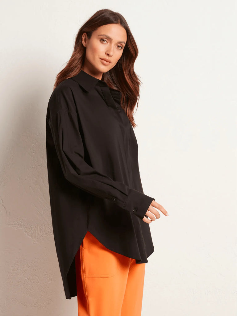 Mela Purdie Stockist Online Australia Relaxed Pocket Shirt Black 8101 Signature of Double Bay Tops Dresses Elegant Clothing
