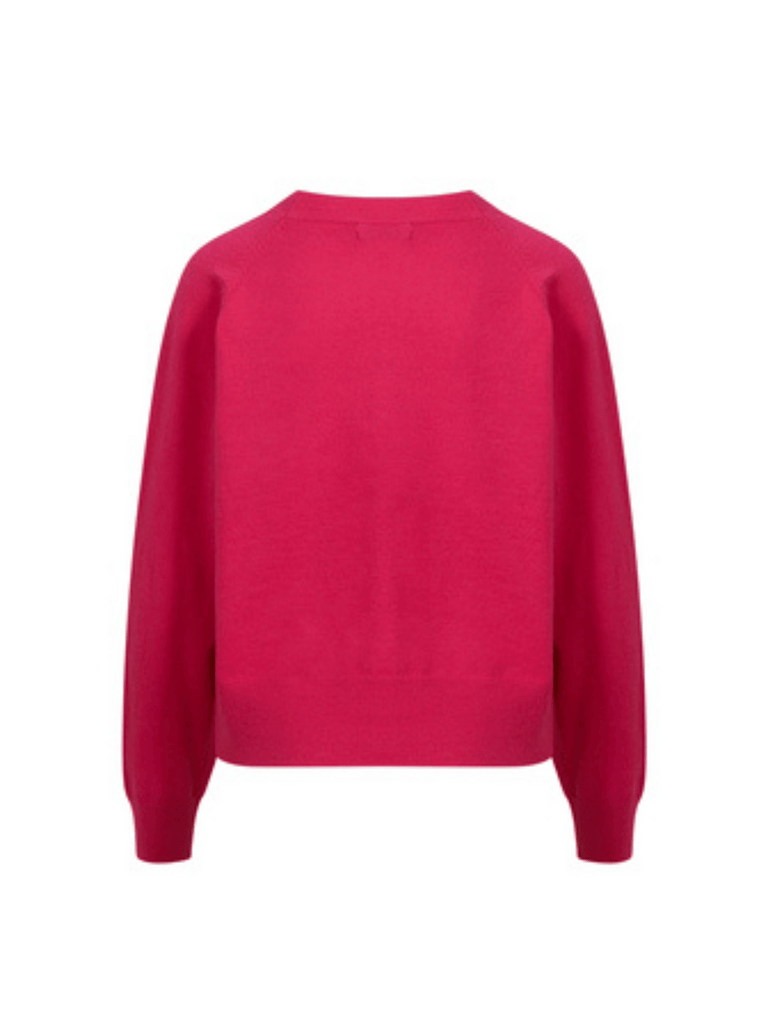 Coster Copenhagen Long Sleeve Oround  Neck Ribbed Knit Sweater in Neon Pink 2118 Coster Copenhagen Fashion brand official stockist sydney australia sustainable fashion made in denmark office wear womens clothing