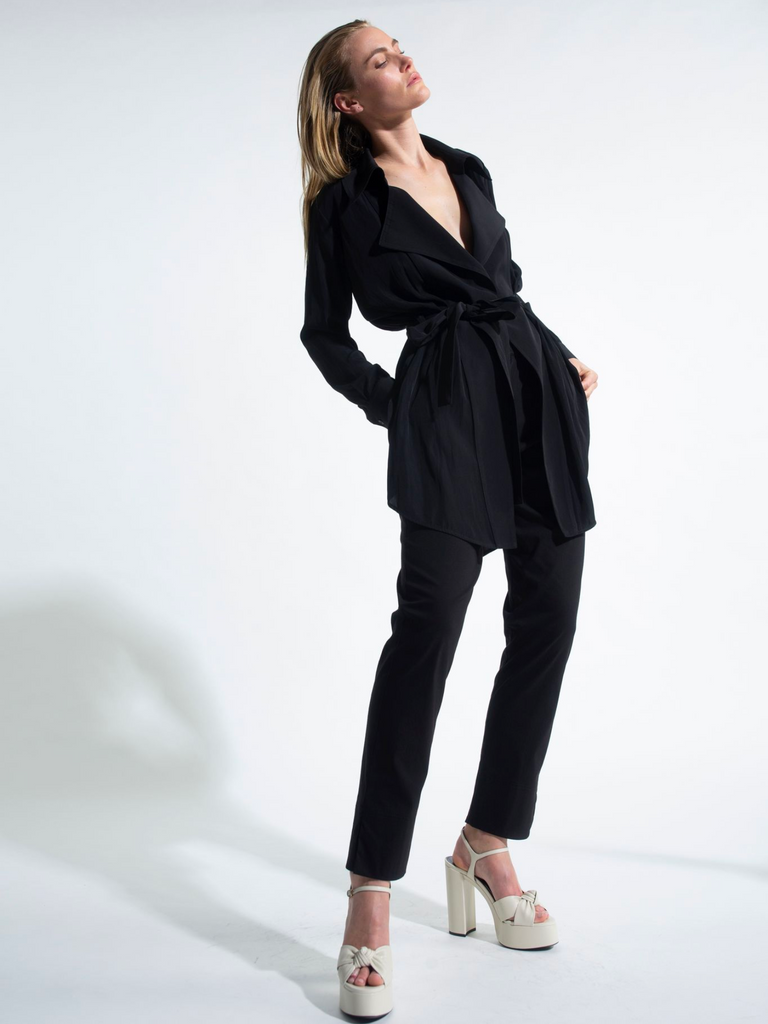 Nomad Trousers in Black 1768 Mela Purdie Stockist Online Australia Signature of Double Bay Tops Dresses Elegant Clothing