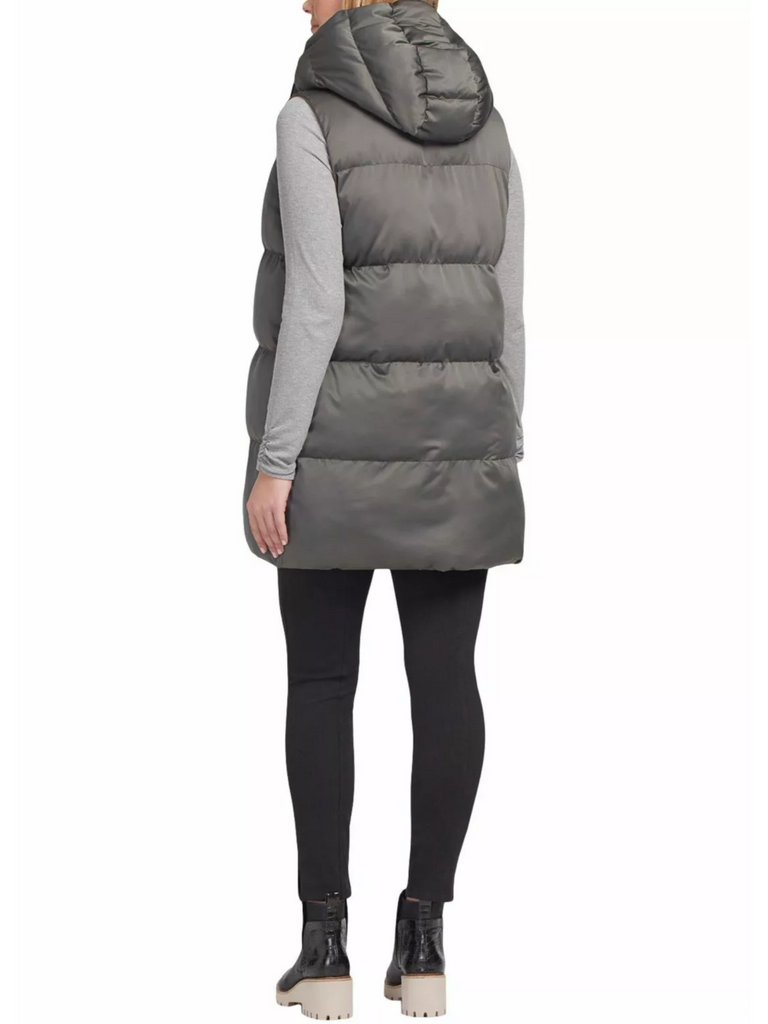 2-in-1 Reversible Soft Quilted Puffer Vest Dark Grey and Tan 46870 Official Tribal Fashion Canada Stockist Sydney Australia Online Buy Signature of Double Bay