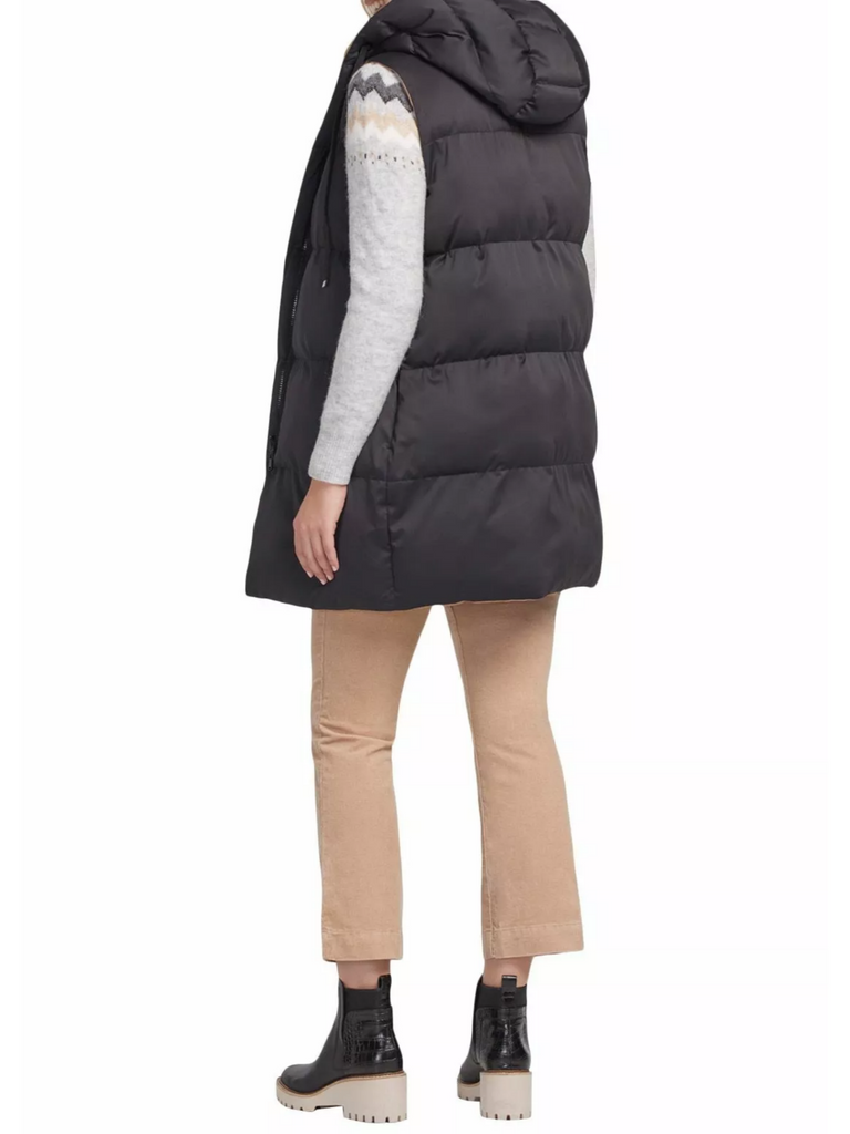 2-in-1 Reversible Soft Quilted Puffer Vest Black and Tan 46870 Official Tribal Fashion Canada Stockist Sydney Australia Online Buy Signature of Double Bay