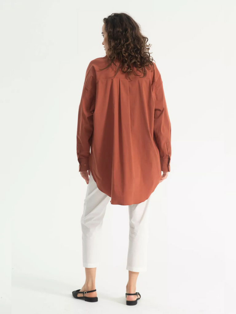 Mela Purdie Stockist Online Australia Relaxed Pocket Shirt Rustic 8101 Signature of Double Bay Tops Dresses Elegant Clothing