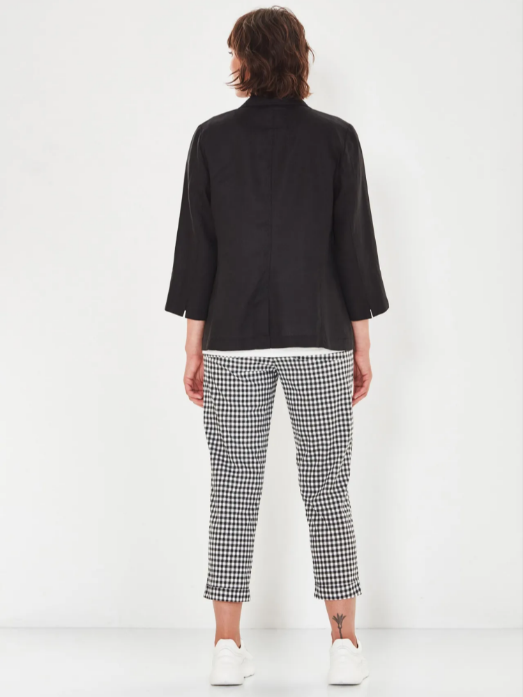 VERGE Acrobat Essex Pant in Gingham Black and White Check 8414 Verge Stockist Online Australia Signature of Double Bay Mature Fashion Acrobat Flattering