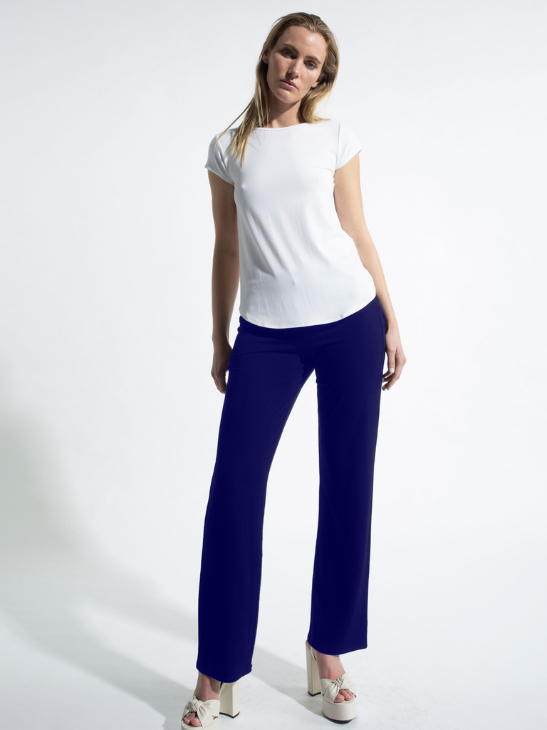 Mela Purdie Long Pant in French Navy 100 Stockist Online Australia Signature of Double Bay Tops Dresses Elegant Clothing