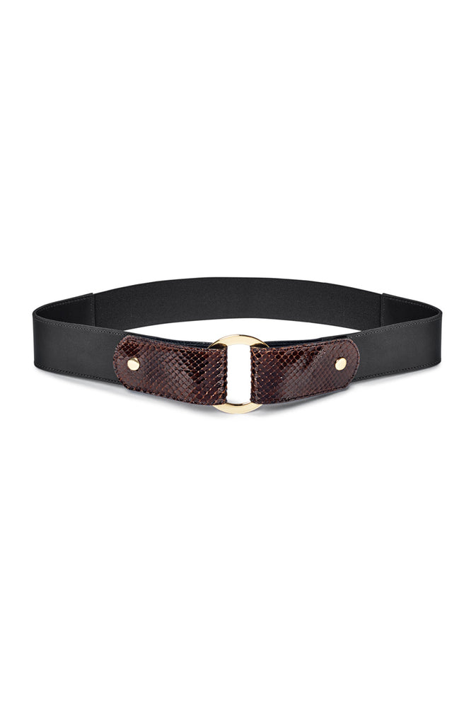 Paula Ryan Adjustable Trim Belt in Chocolate and Gold 7669 Paula Ryan Stockist Signature of Double Bay Fashion online Boutique