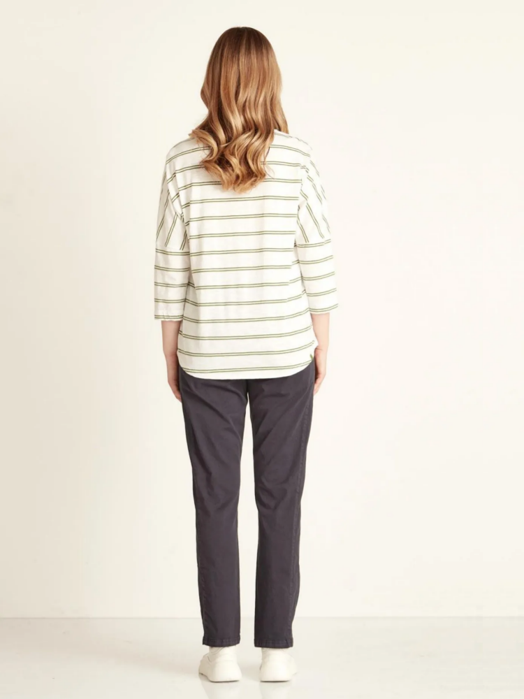 Verge Domain Pocket Pant in Blue Velvet 8084XBT Verge Stockist Online Australia Signature of Double Bay Mature Fashion Acrobat Flattering