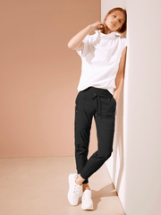 Raffaello Rossi Candy Pant online Australia relaxed comfortable black drawstring pants online Australia Signature of Double Bay Raffaello Rossi Pants online