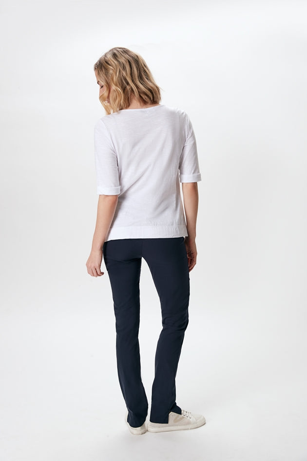 Verge Stockist Online Australia Signature of Double Bay Mature Fashion Acrobat Flattering Acrobat Full-Length Slim Leg Pant in Black 7746NZ