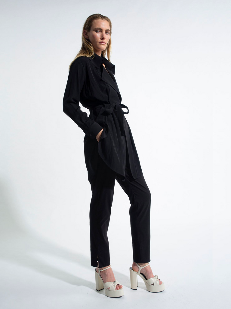 Nomad Trousers in Black 1768 Mela Purdie Stockist Online Australia Signature of Double Bay Tops Dresses Elegant Clothing