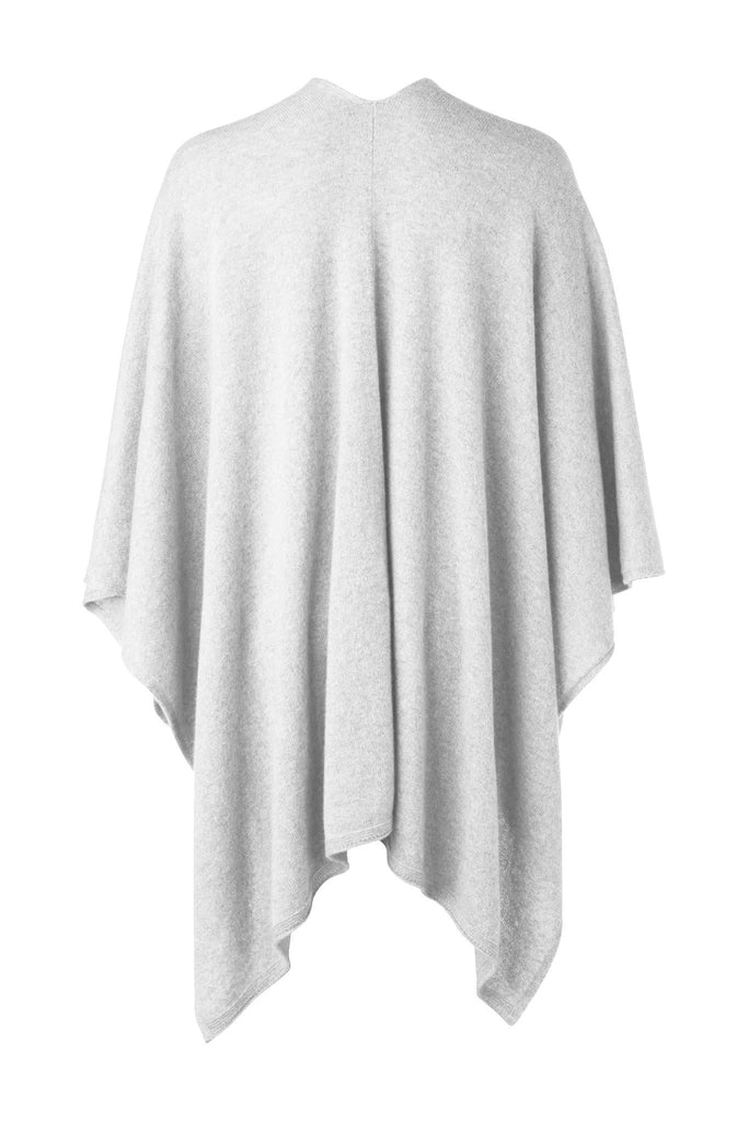 Mia Fratino Pure Cashmere Cashmere Split Wrap Foggy grey 16504 mia fratino stockist sydney online signature of double bay cashmere knitwear ethical natural fibres sustainable slow fashion sweaters