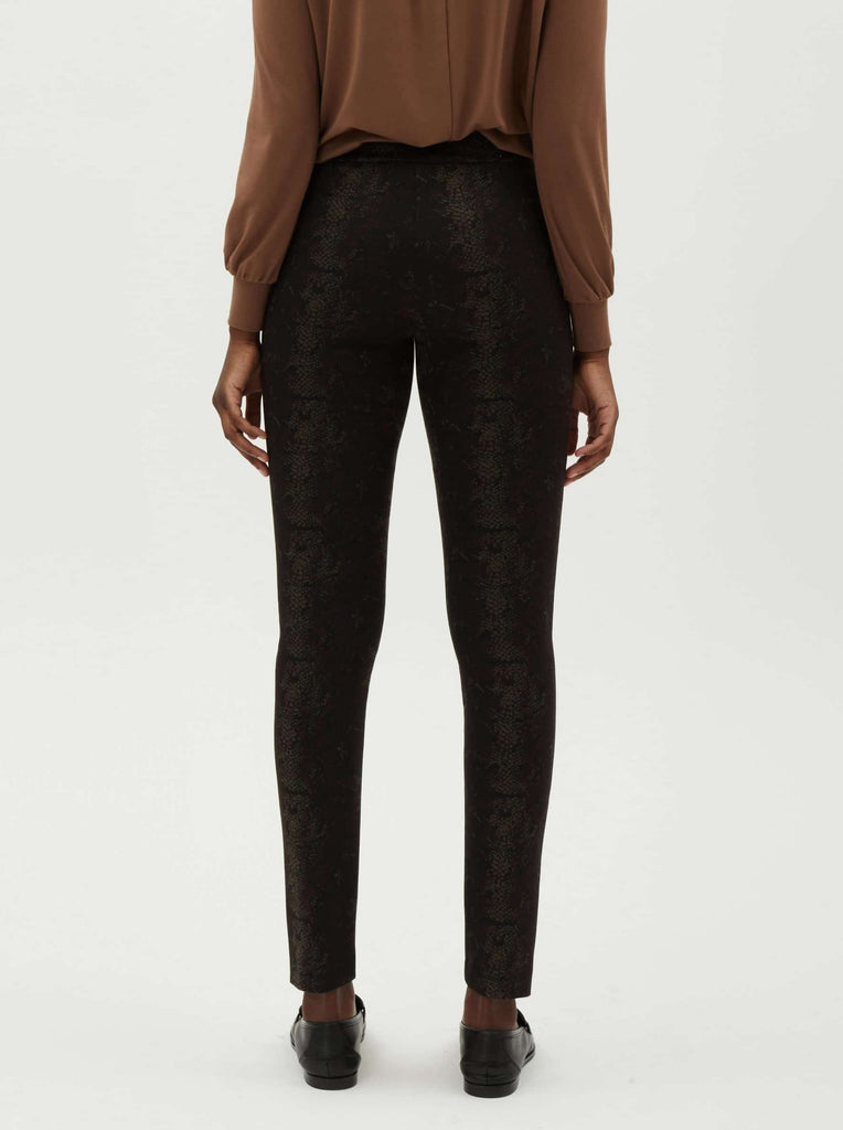 31" High Waist Basic Ponte Tummy Control Pant in Boa Snake Print 67374 Up Pants Tummy control stockist online Australia flattering body contouring shaping pants high rise waistband signature of double bay Sydney fashion