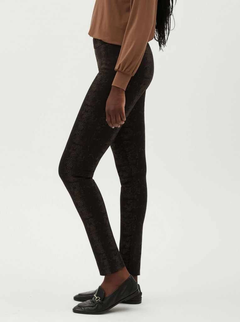 31" High Waist Basic Ponte Tummy Control Pant in Boa Snake Print 67374 Up Pants Tummy control stockist online Australia flattering body contouring shaping pants high rise waistband signature of double bay Sydney fashion