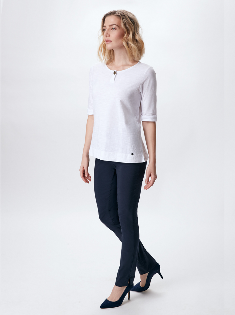Verge Stockist Online Australia Signature of Double Bay Mature Fashion Acrobat Flattering Acrobat Full-Length Slim Leg Pant in Black 7746NZ