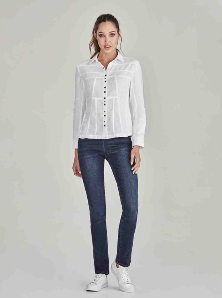 Verge Stockist Online Buy Verge Sydney Australia Buy High waist flattering Verge Double Bay Signature Verge Vanity Jean Indigo 41917XBT Blue Indigo