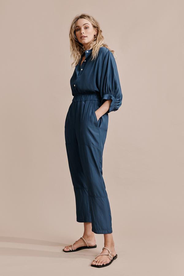 Shop Layer’d Fashion Stockist Online Australia Signature of Double Bay Layer/d Neste Pant Ink Blue Silk Pants